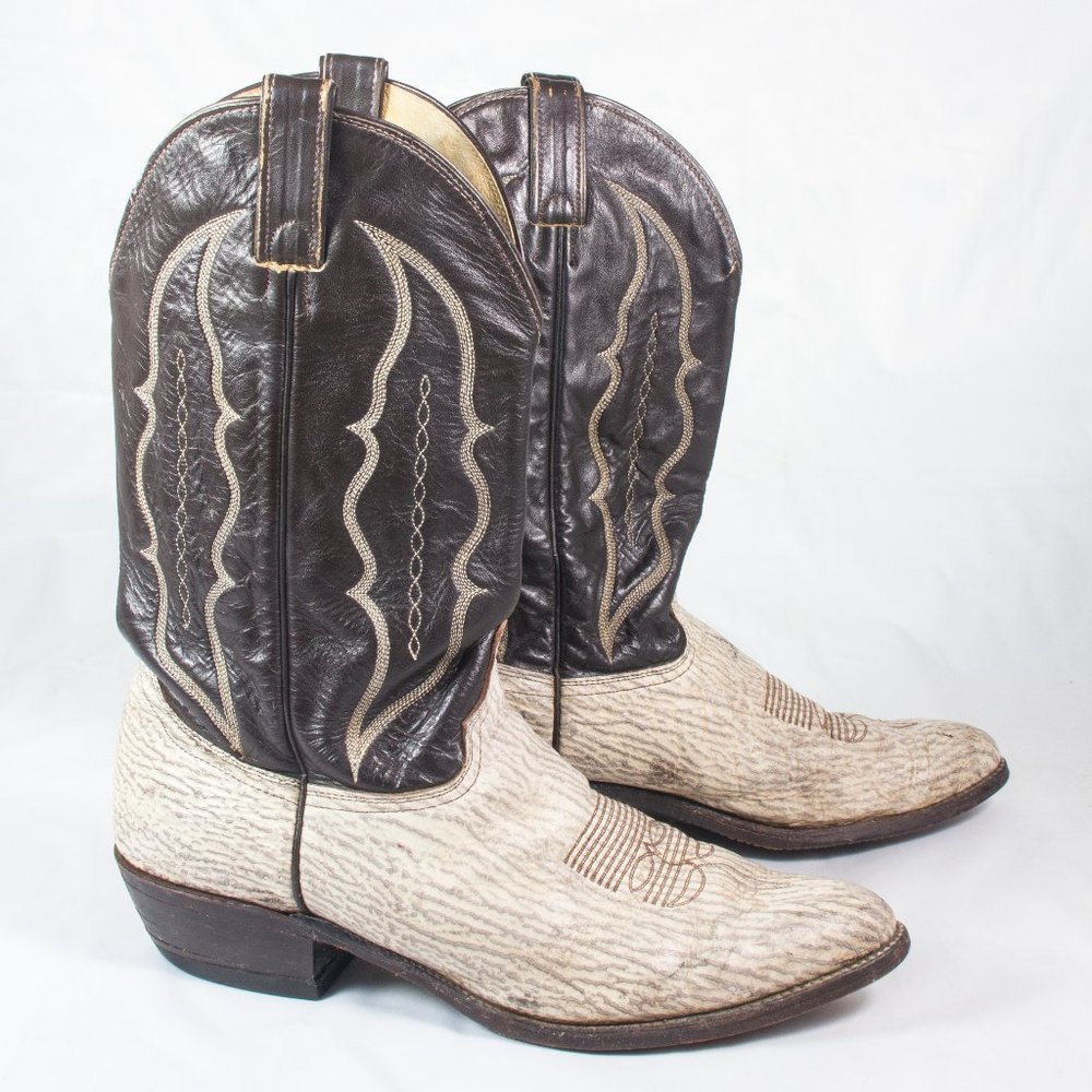 VTG 80's Mens sz 12 Cowboy Boots Leather Western